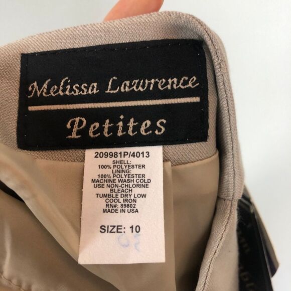 NWT Melissa Lawrence Tan Career Fully Lined Skirt - Picture 6 of 6